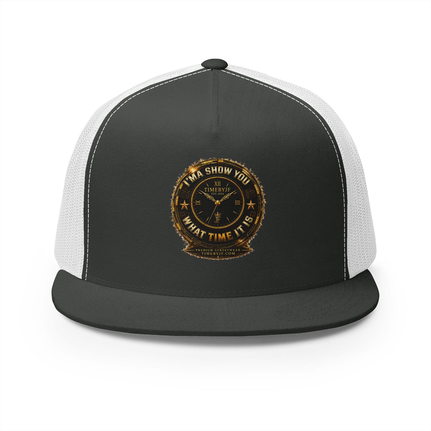 Vintage Sheriff Badge Trucker Cap — "I'ma Show You What Time It Is" Mesh Snapback