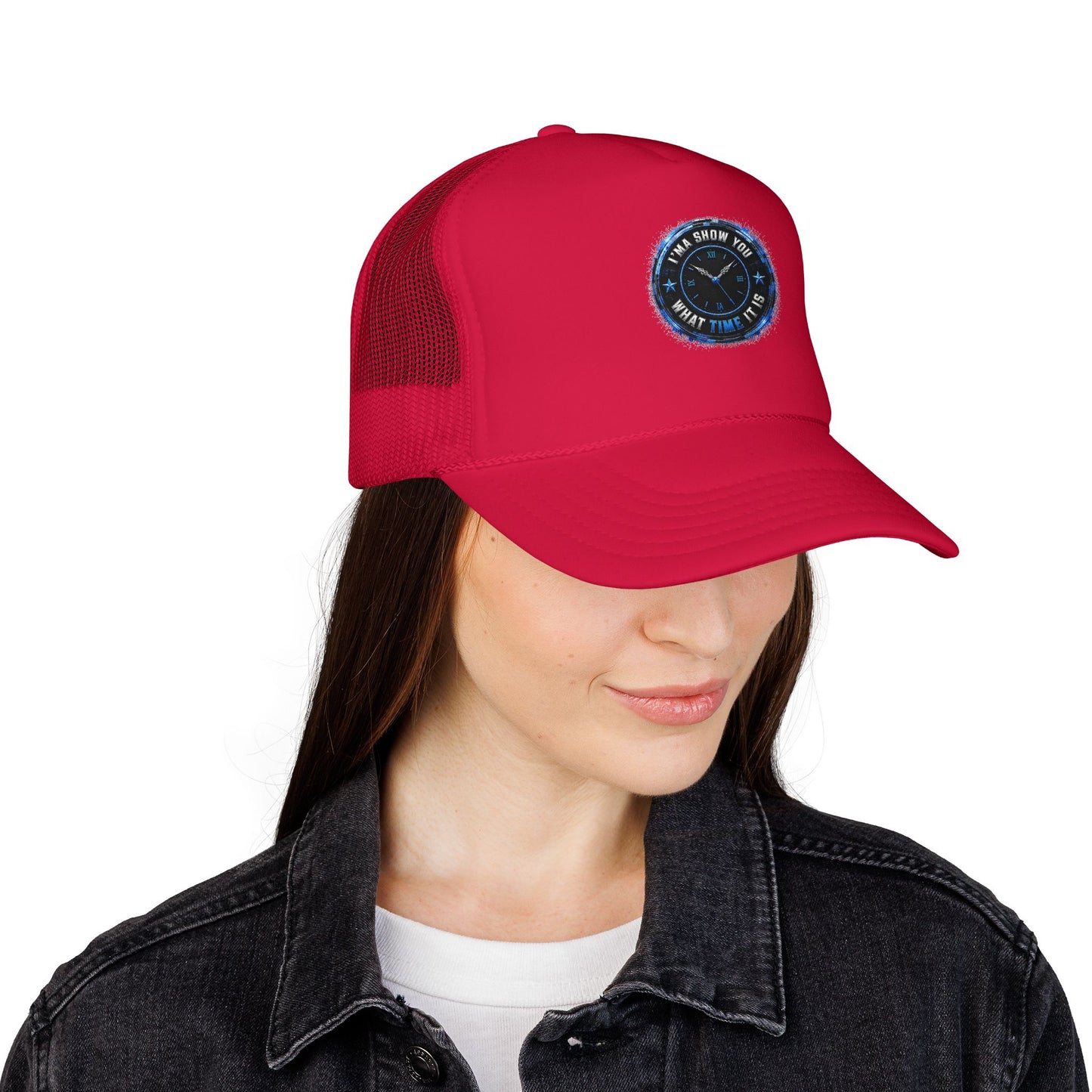 Retro 'Time Is What Time It Is' Foam Trucker Hat