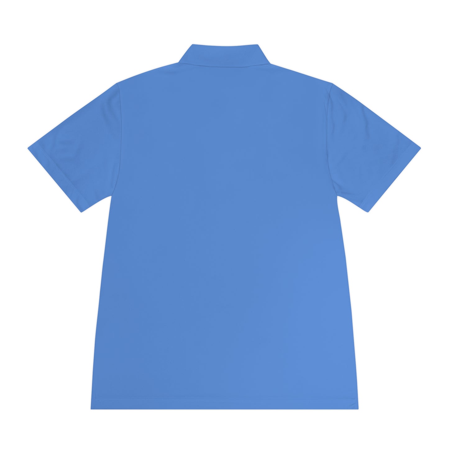 Men's Sport Polo — Blue Compass Badge Performance Golf Shirt