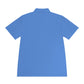 Men's Sport Polo — Blue Compass Badge Performance Golf Shirt