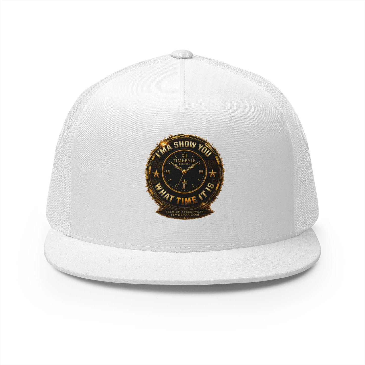 Vintage Sheriff Badge Trucker Cap — "I'ma Show You What Time It Is" Mesh Snapback
