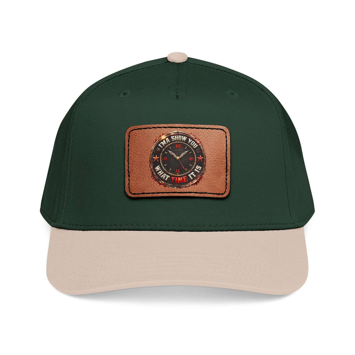 Vintage Compass Leather Patch Baseball Cap