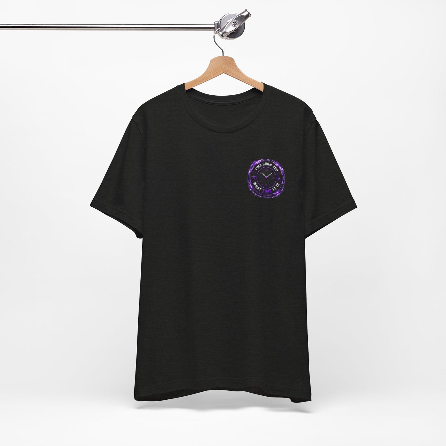 Pocket Cosmic Clock Tee — "Time to Glow" Graphic T‑Shirt