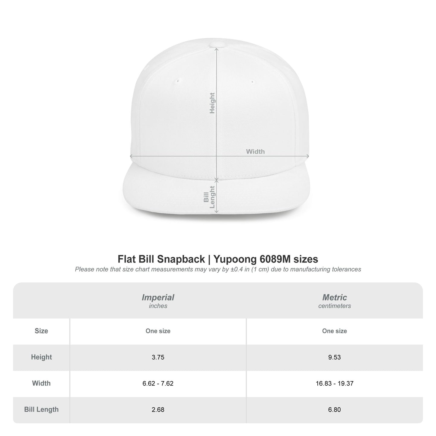 Snapback Hat — Gold Seal Clock Logo Flat Bill Cap