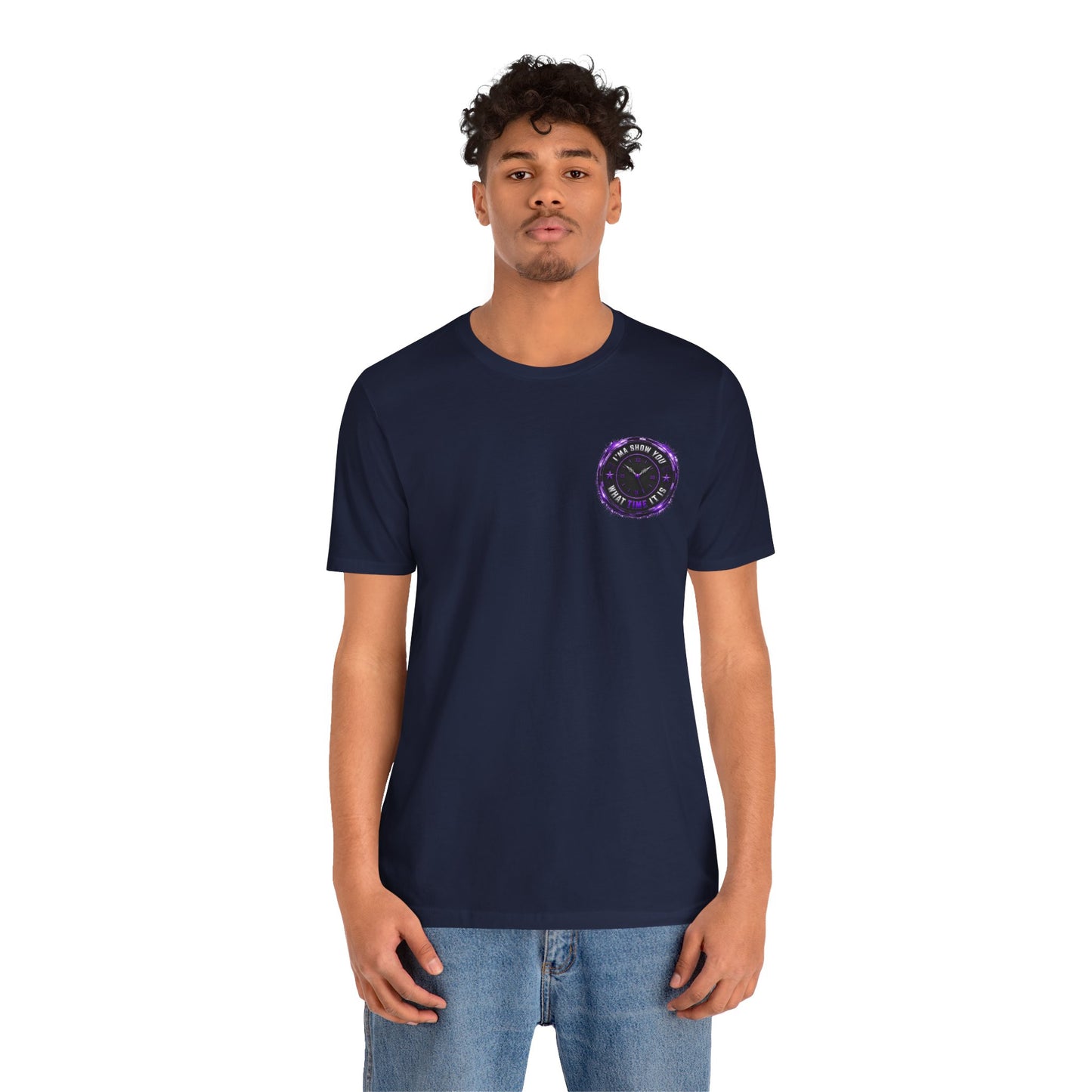Pocket Cosmic Clock Tee — "Time to Glow" Graphic T‑Shirt