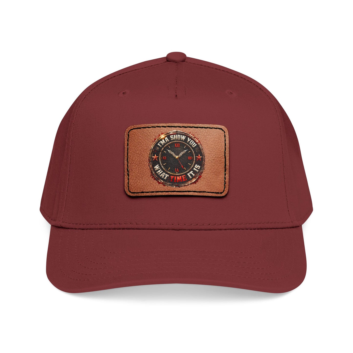 Vintage Compass Leather Patch Baseball Cap