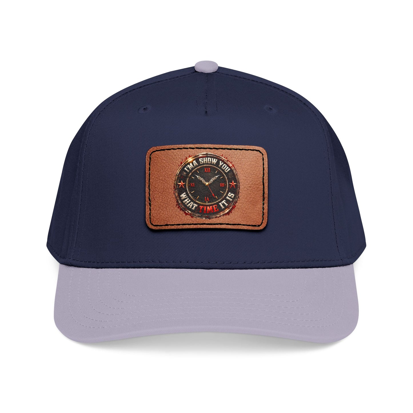 Vintage Compass Leather Patch Baseball Cap