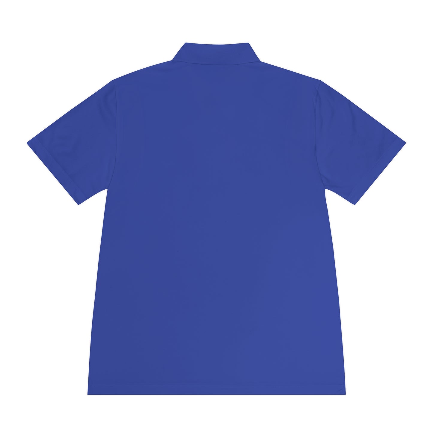 Men's Sport Polo — Blue Compass Badge Performance Golf Shirt