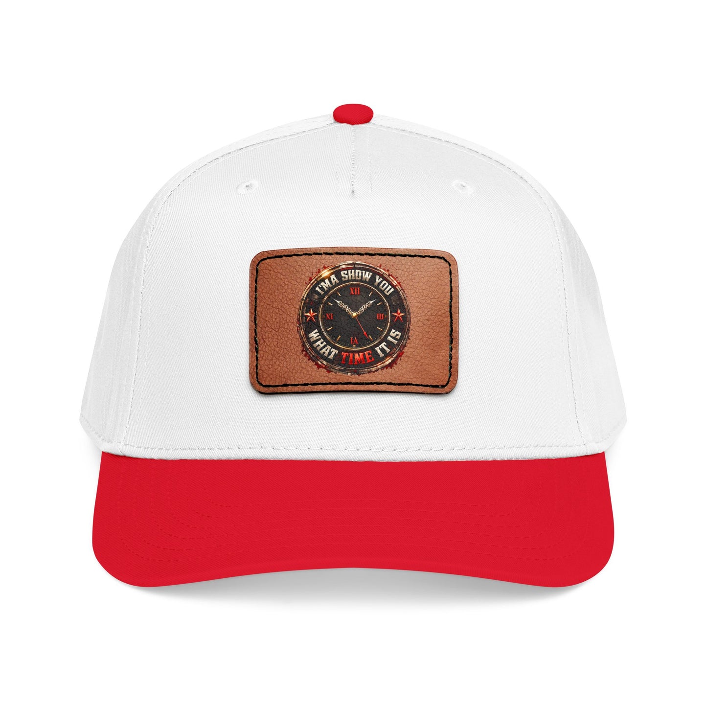 Vintage Compass Leather Patch Baseball Cap