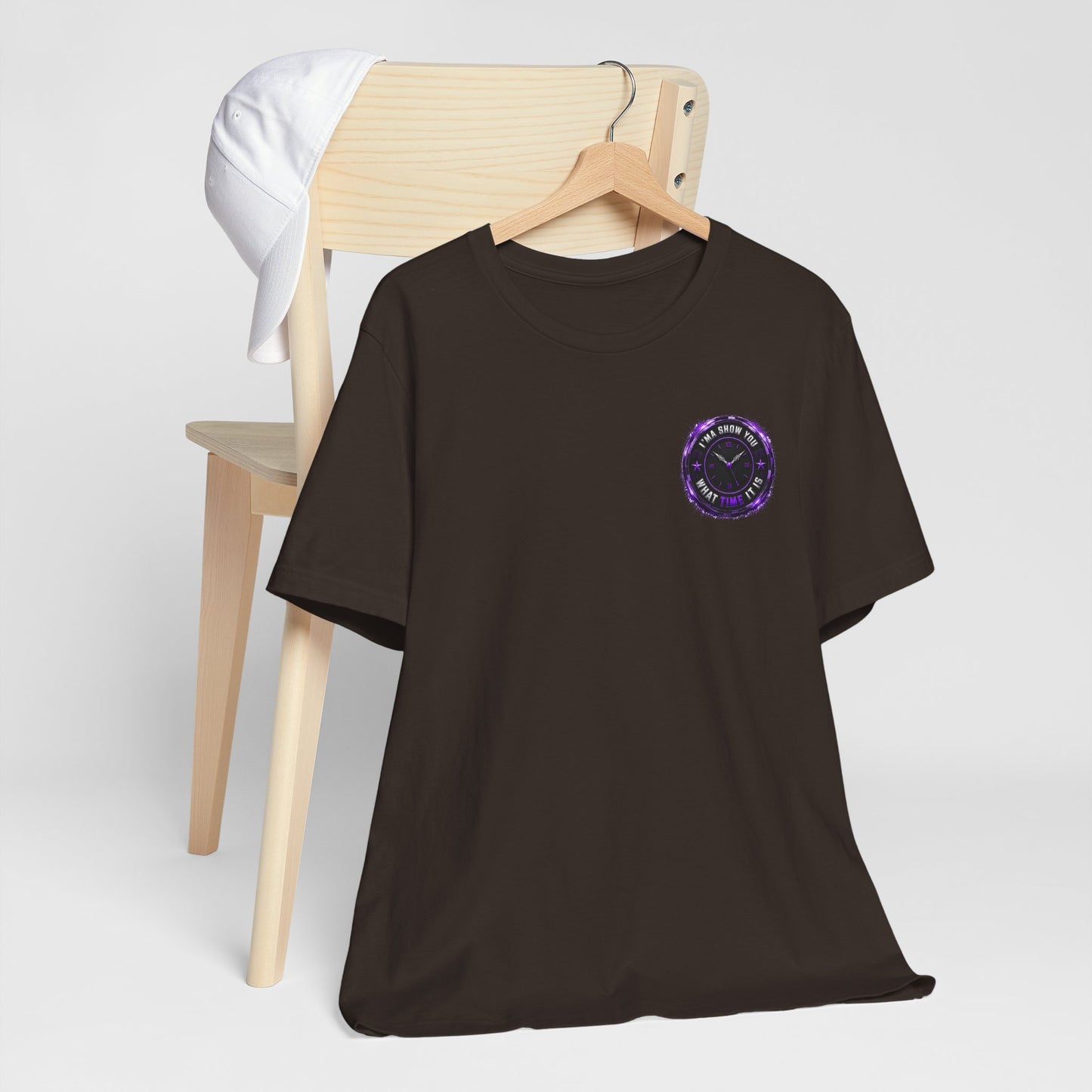 Pocket Cosmic Clock Tee — "Time to Glow" Graphic T‑Shirt