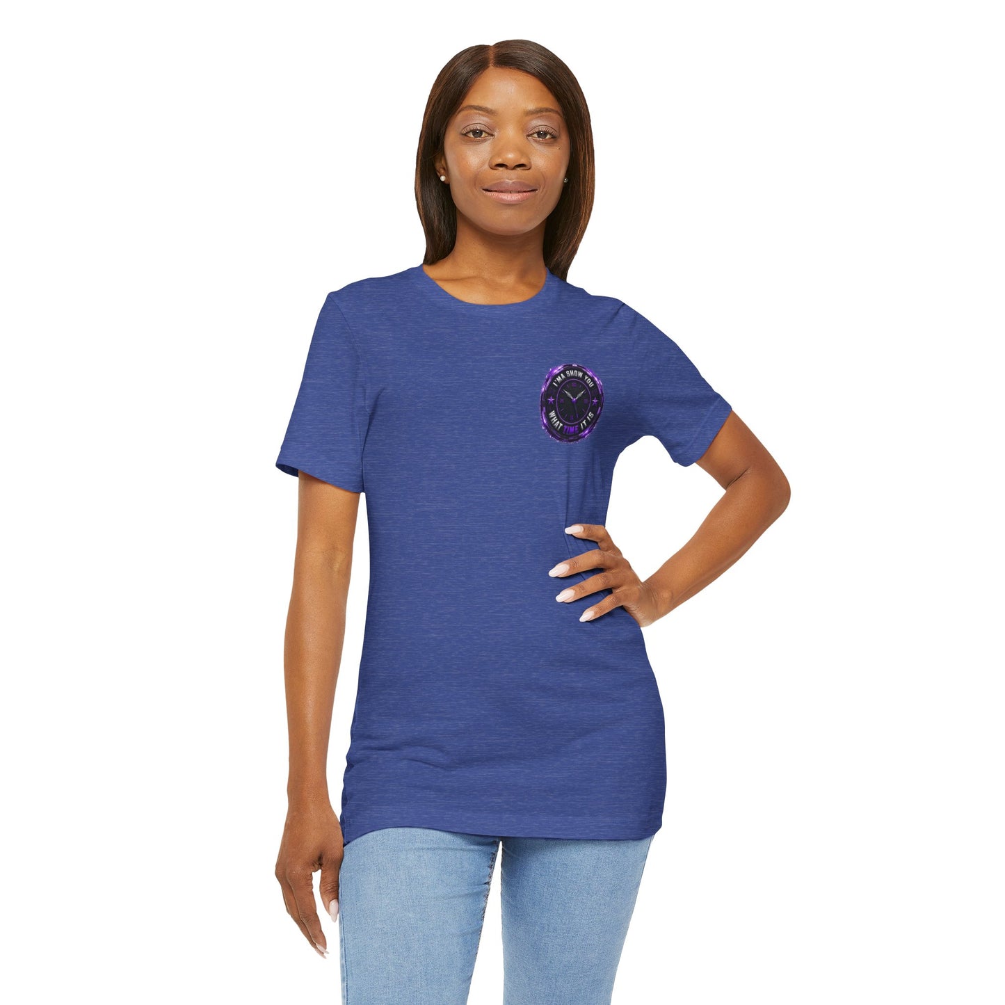 Pocket Cosmic Clock Tee — "Time to Glow" Graphic T‑Shirt