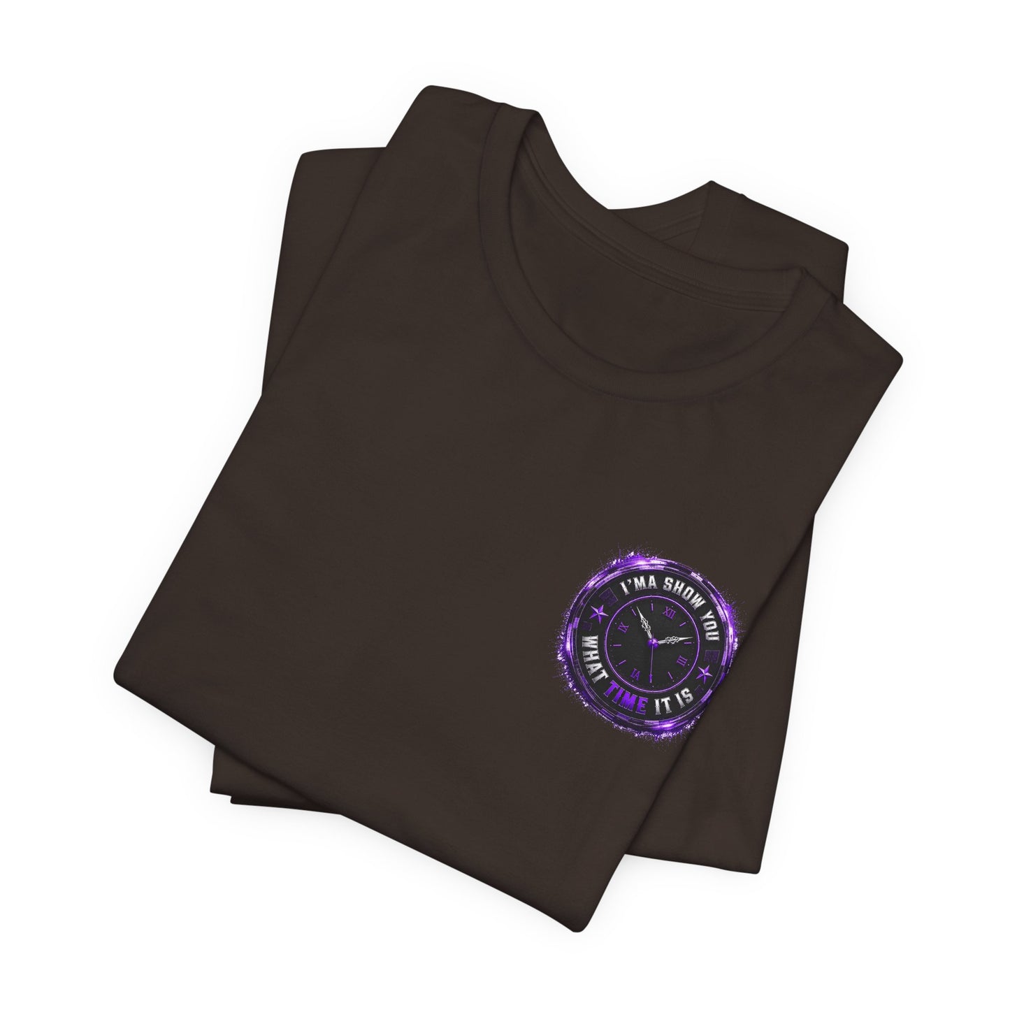 Pocket Cosmic Clock Tee — "Time to Glow" Graphic T‑Shirt
