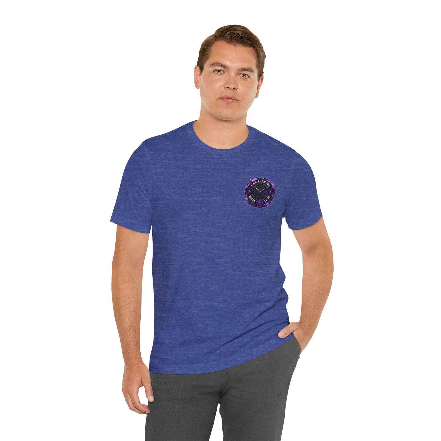 Pocket Cosmic Clock Tee — "Time to Glow" Graphic T‑Shirt