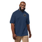 Embroidered Compass Logo Polo — Casual Nautical Work Shirt