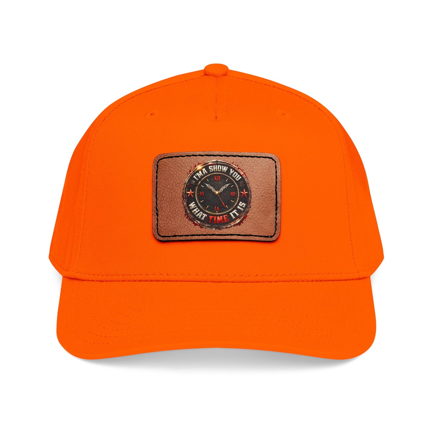 Vintage Compass Leather Patch Baseball Cap