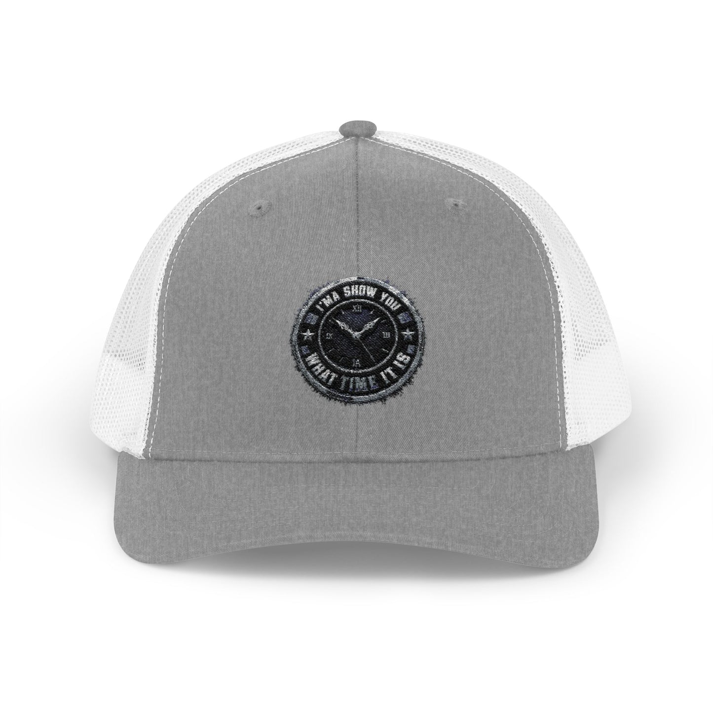 Trucker Cap — Distressed Round Patch 'Don't Ask Me' Vintage Logo
