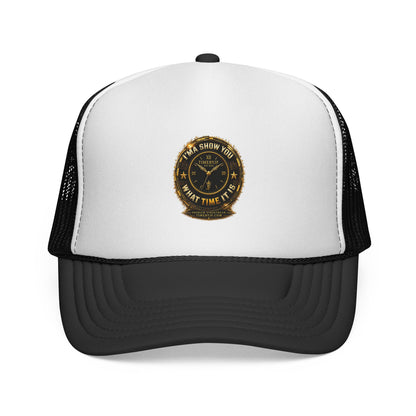 Trucker Cap — Vintage Compass Patch “I’MA SHOW YOU WHAT TIME IT IS”