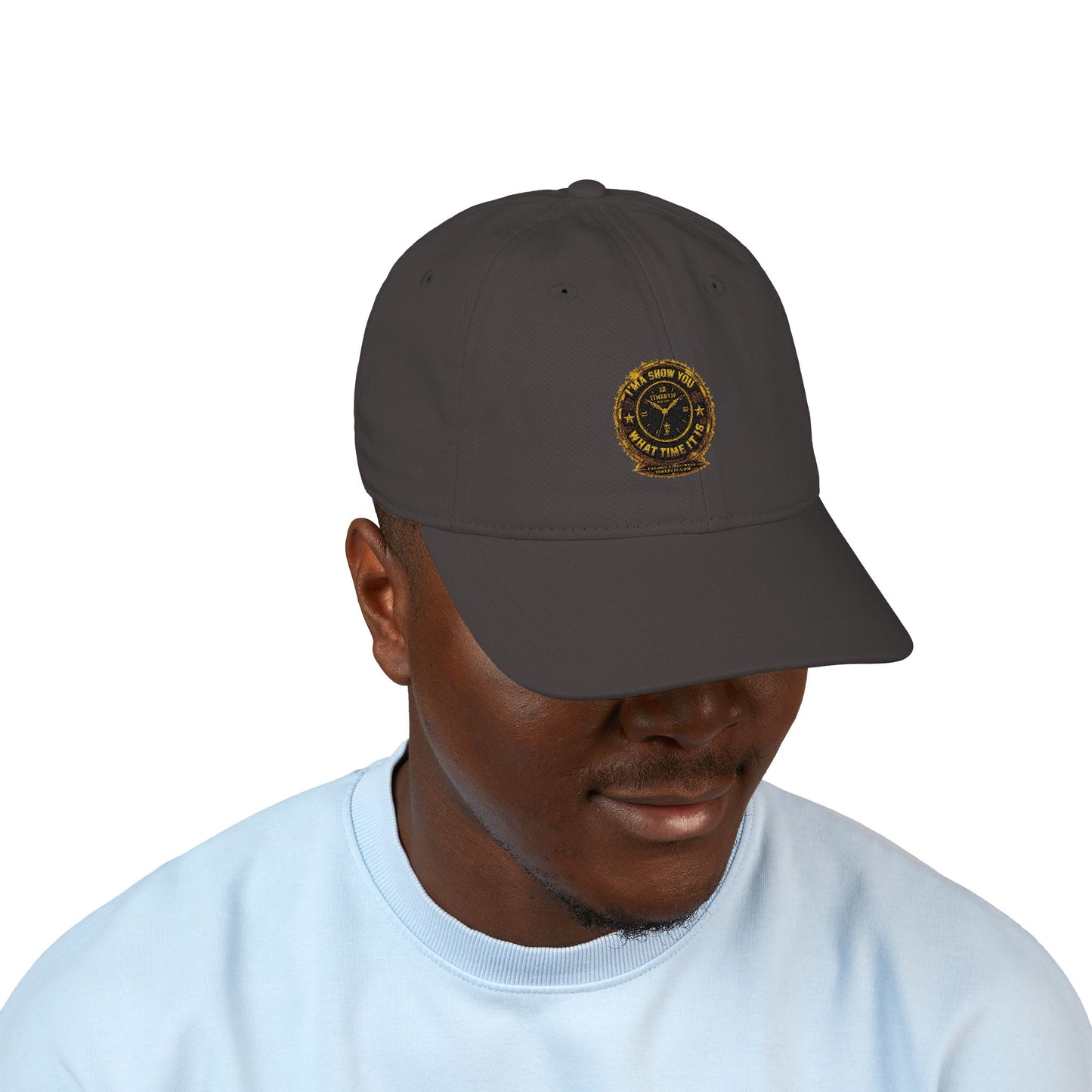 Embroidered Sunflower Badge Organic Baseball Cap