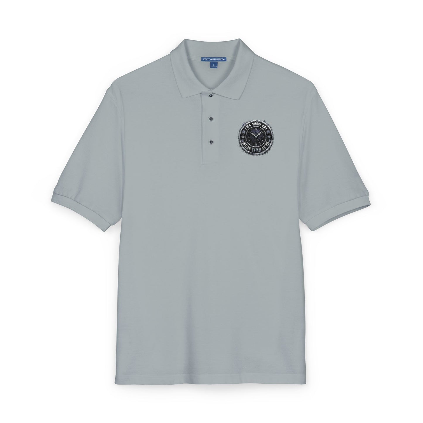 Embroidered Compass Logo Polo — Casual Nautical Work Shirt