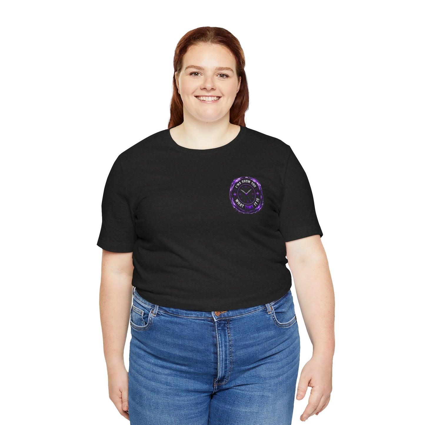 Pocket Cosmic Clock Tee — "Time to Glow" Graphic T‑Shirt
