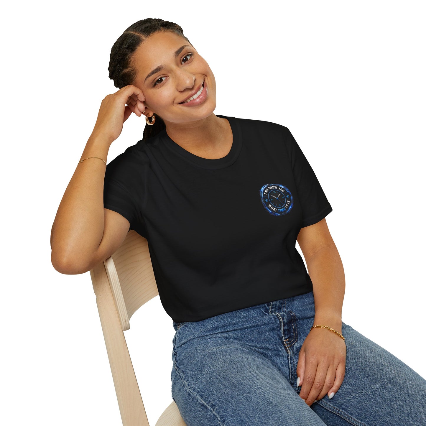 Vintage Compass Badge T-Shirt — "Take Your Time" Minimal Travel Tee