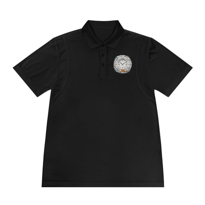 Men's Sport Polo — Vintage Motorcycle Club Crest Chest Logo