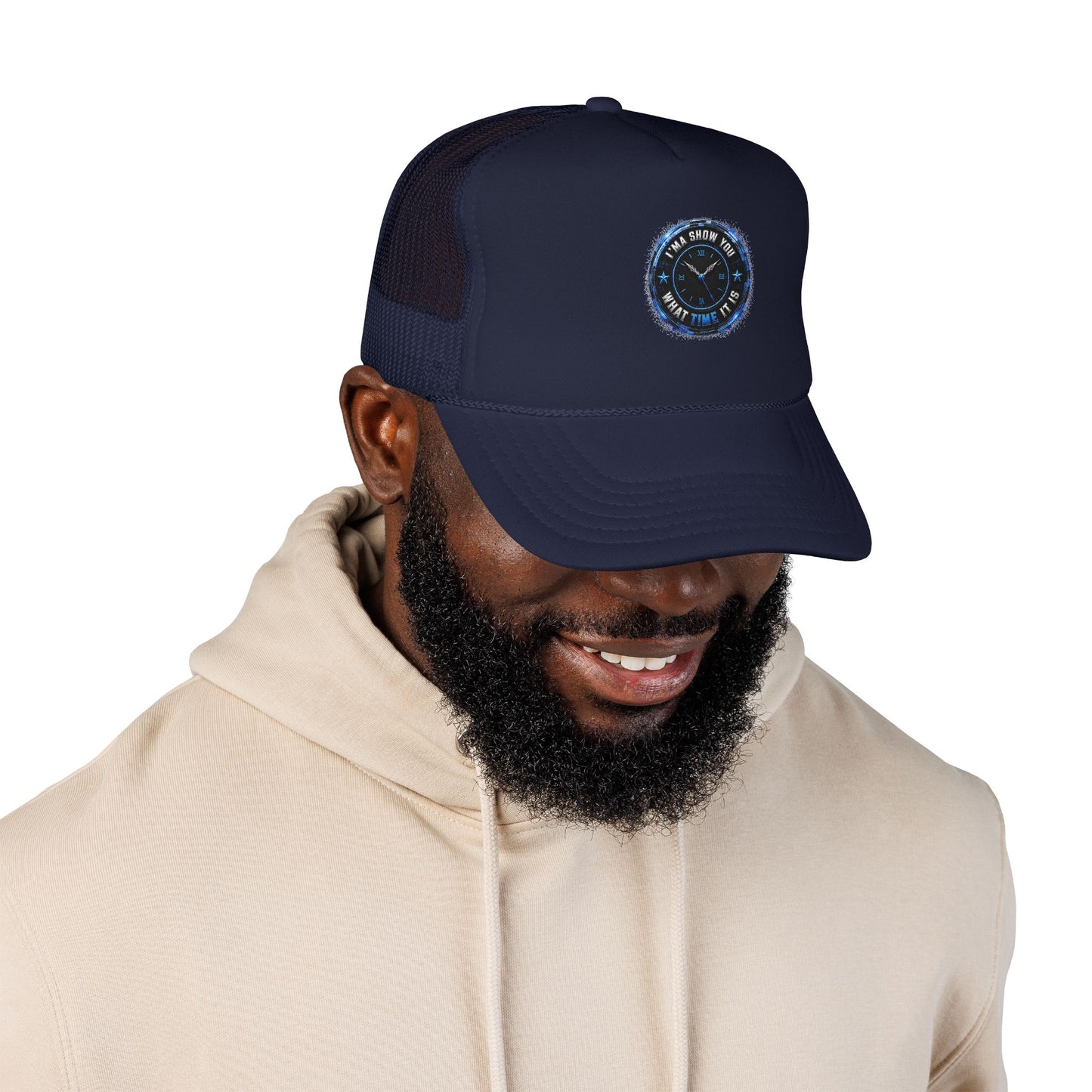 Retro 'Time Is What Time It Is' Foam Trucker Hat