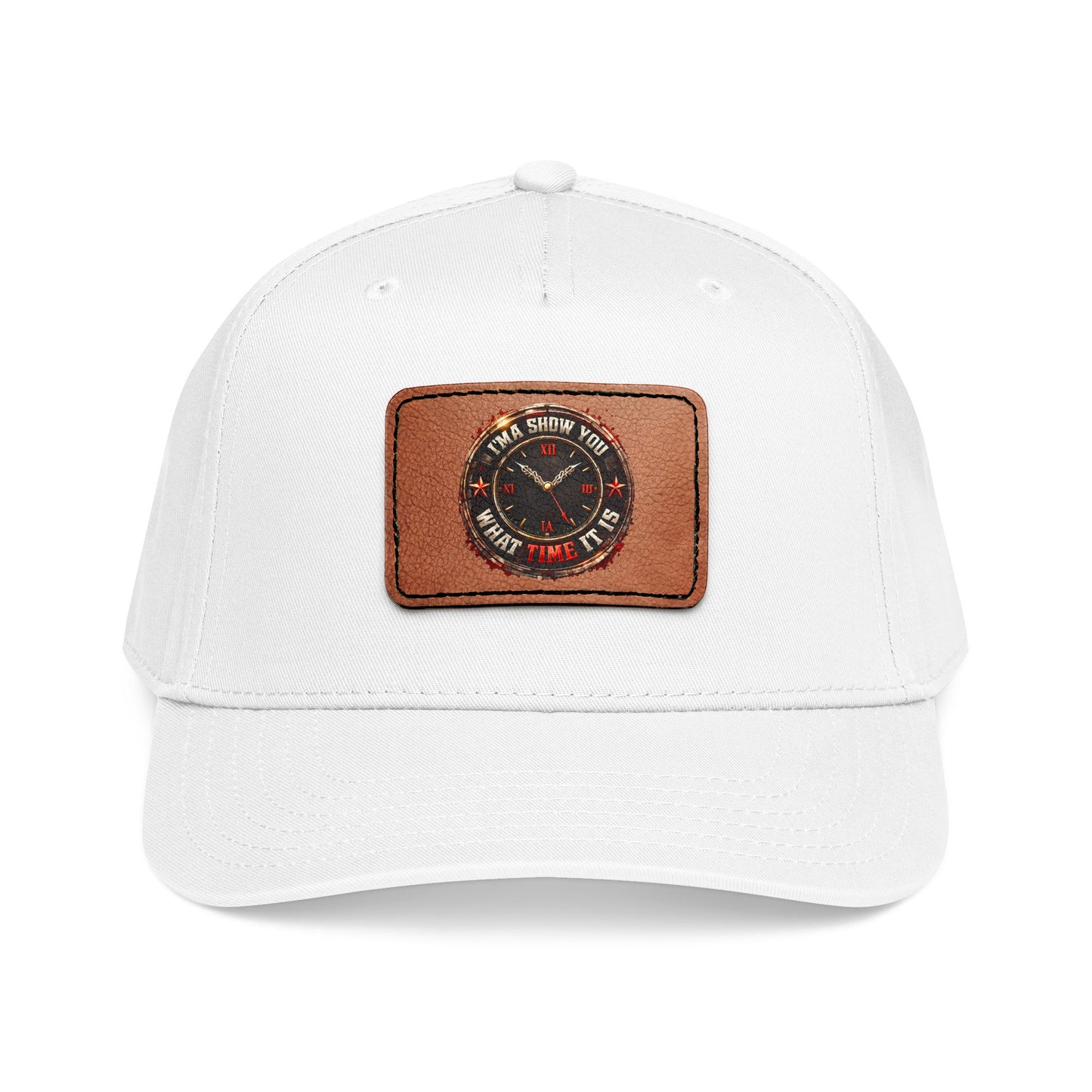 Vintage Compass Leather Patch Baseball Cap
