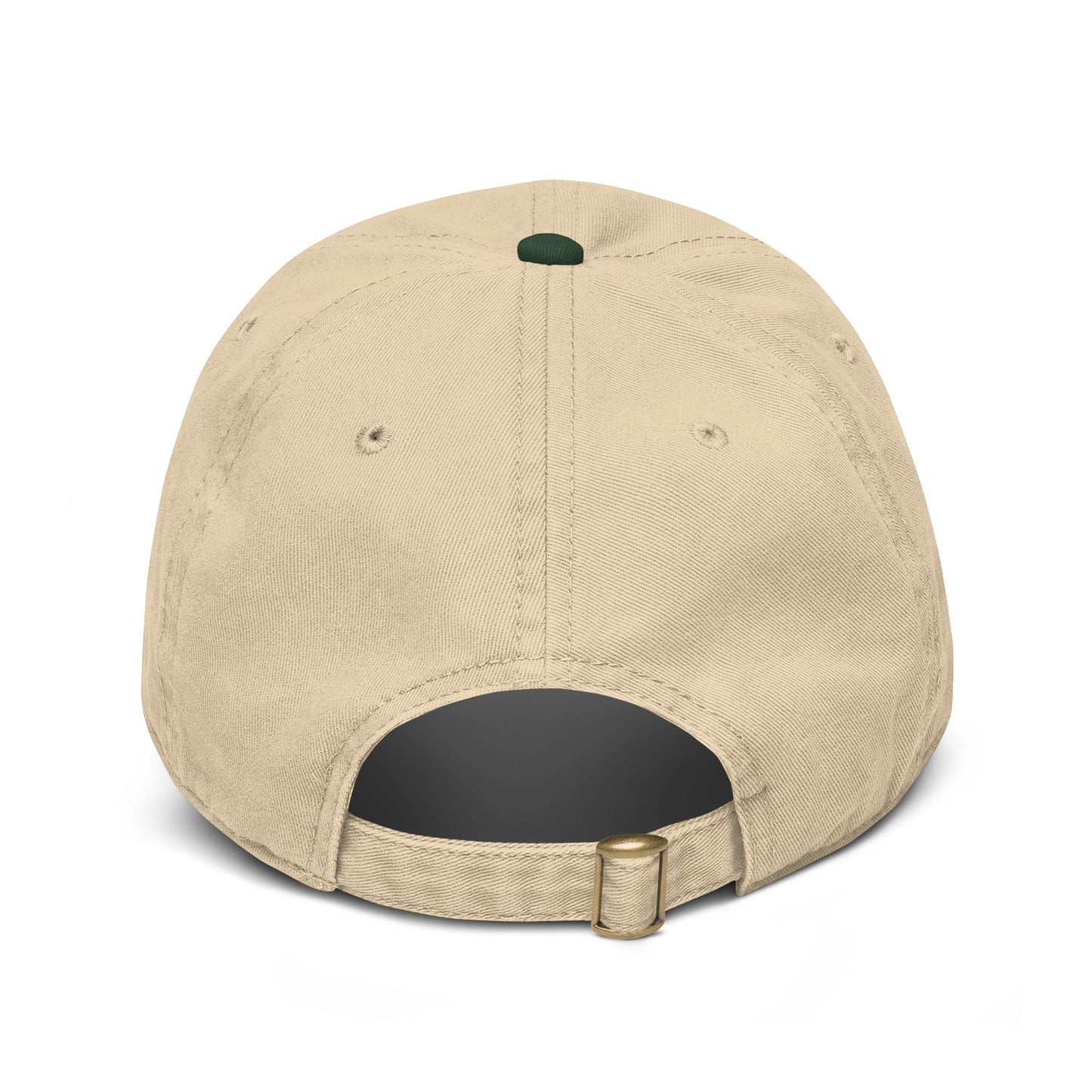 Washed Cotton Baseball Cap with Vintage Compass Patch - Adventure Travel Hat