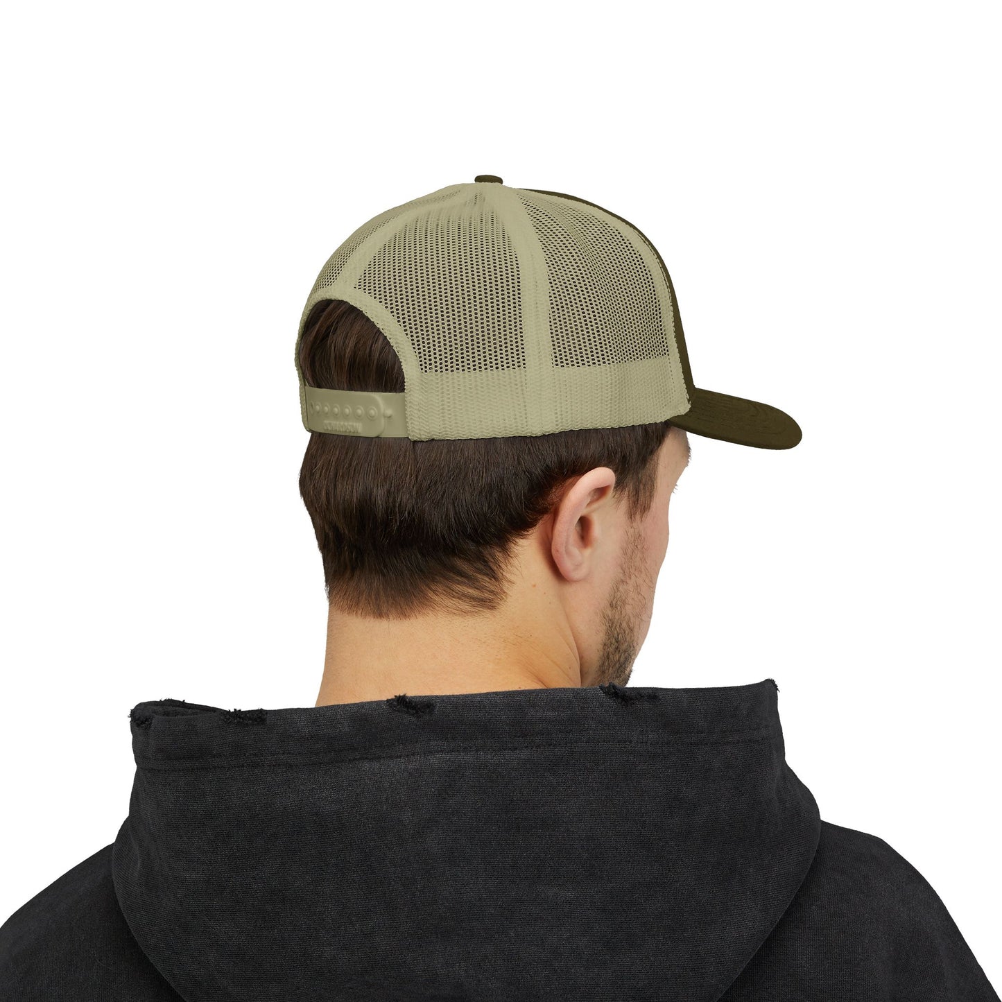 Trucker Cap — Distressed Round Patch 'Don't Ask Me' Vintage Logo