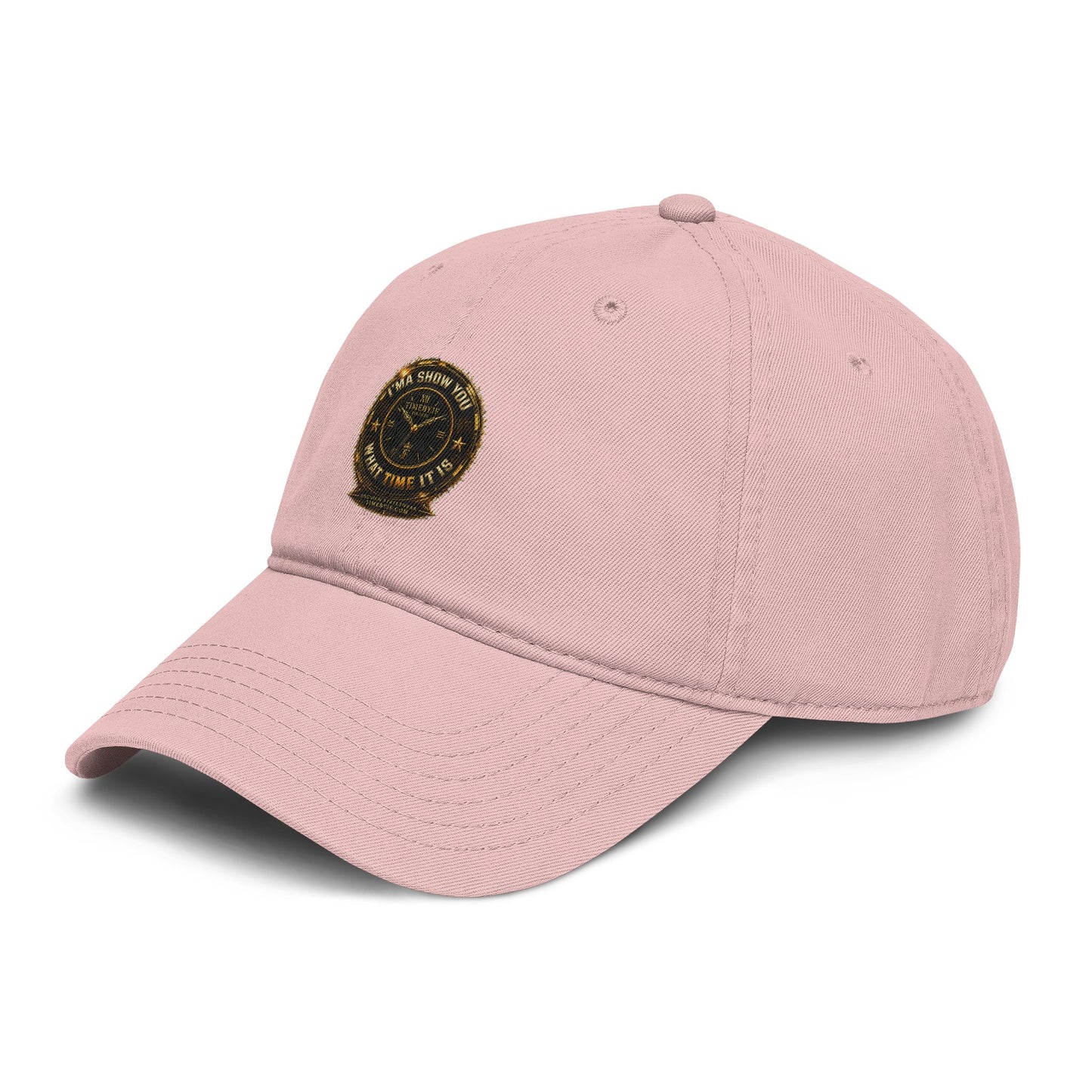 Washed Cotton Baseball Cap with Vintage Compass Patch - Adventure Travel Hat