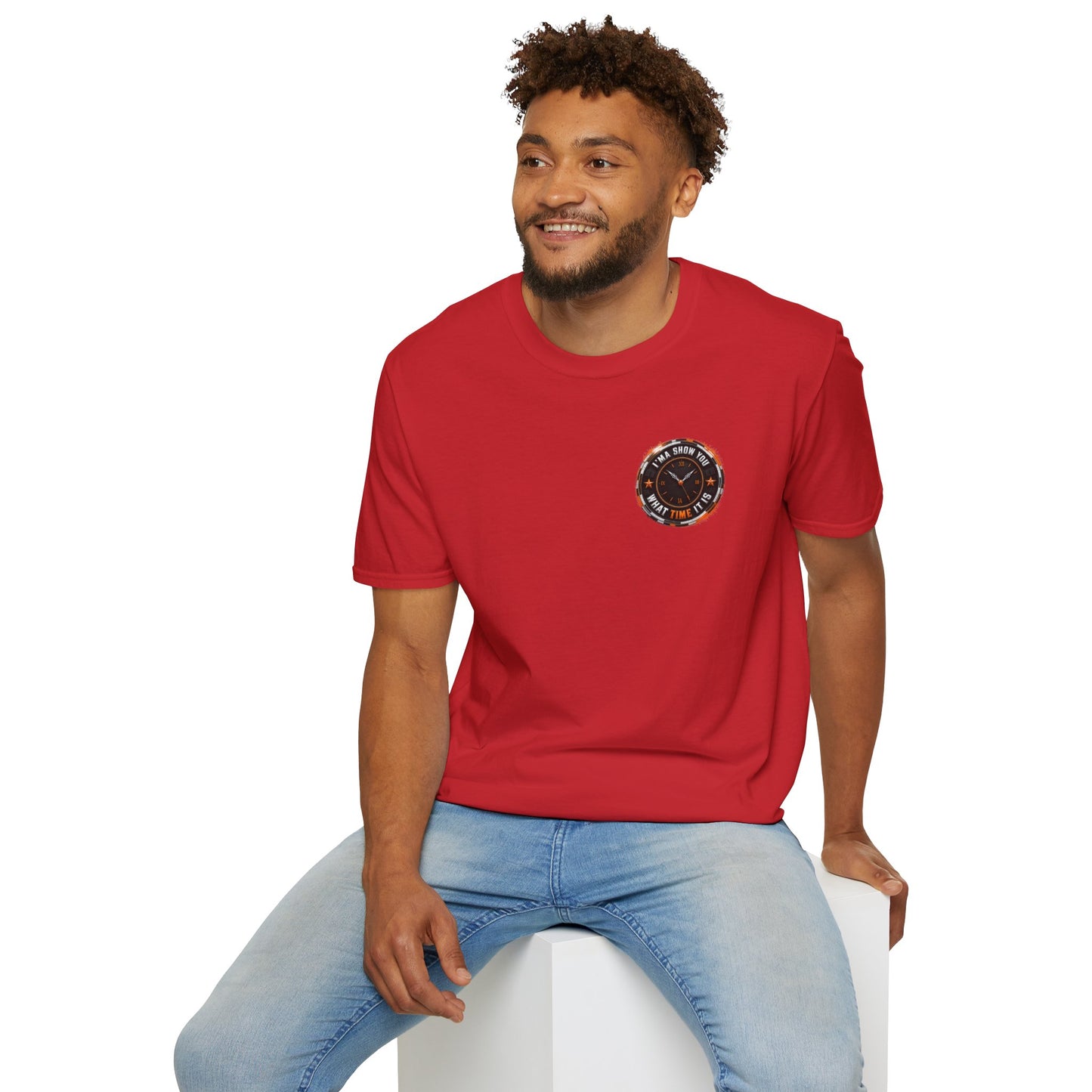 T-Shirt — 'Show Up, It's Your Time' Retro Compass Graphic