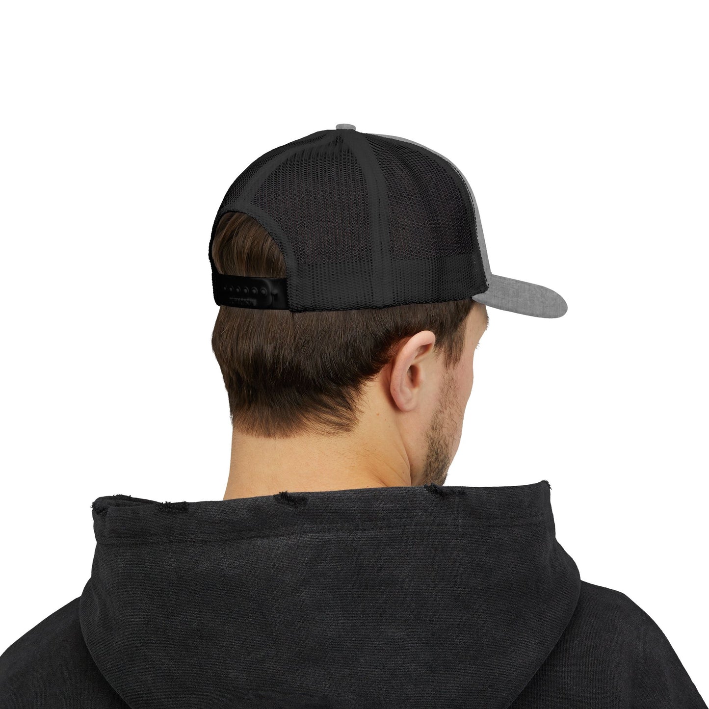 Trucker Cap — Distressed Round Patch 'Don't Ask Me' Vintage Logo