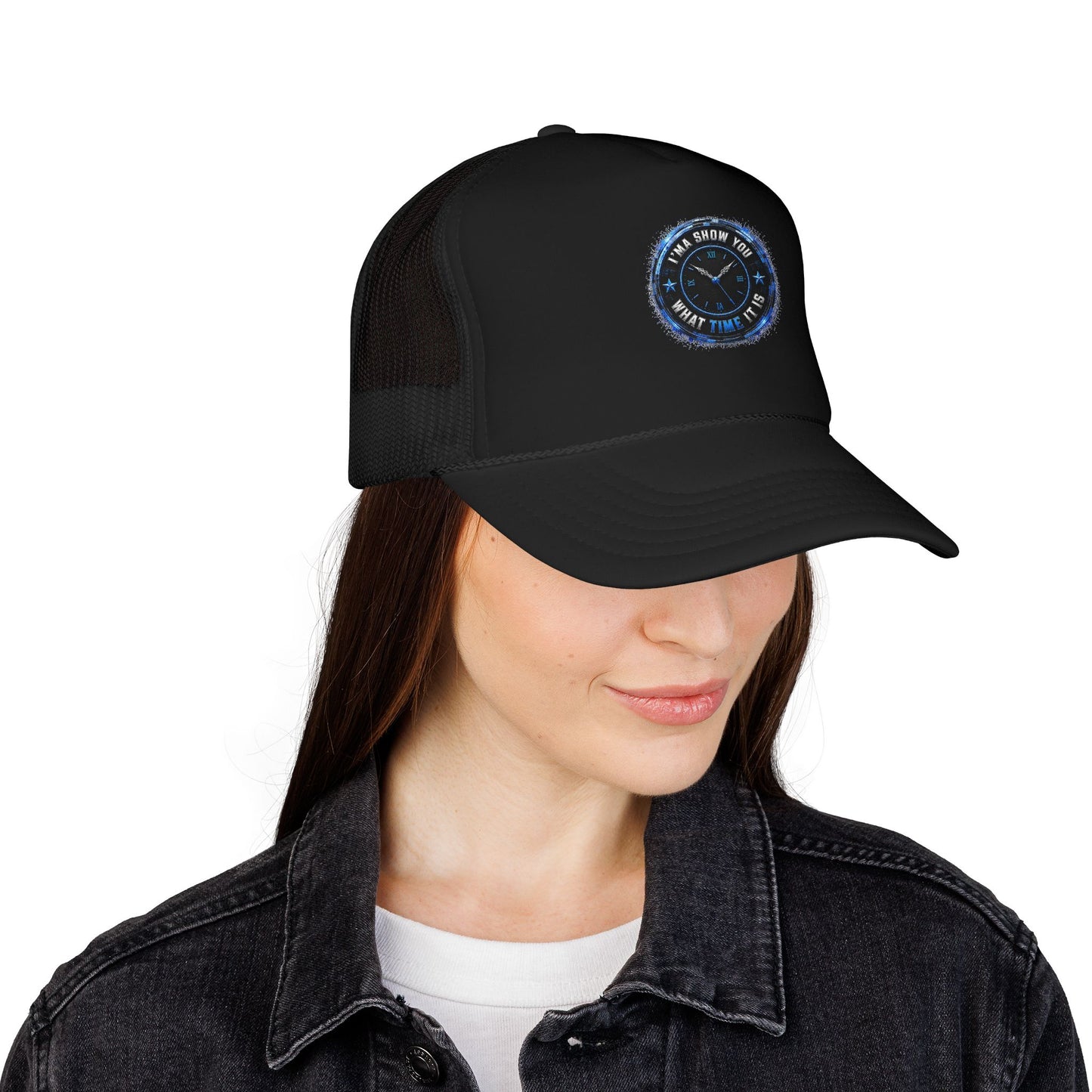 Retro 'Time Is What Time It Is' Foam Trucker Hat
