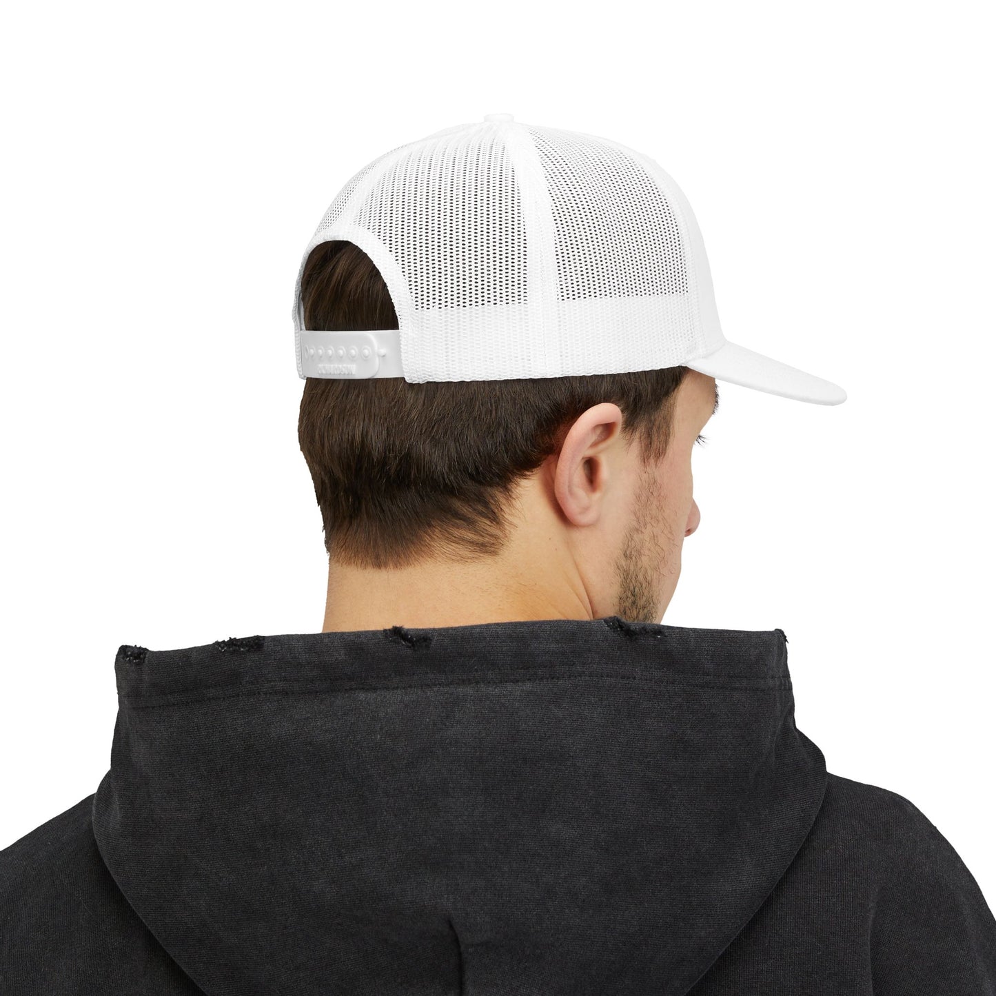 Trucker Cap — "What Time Is It?" Vintage Clock Patch Snapback