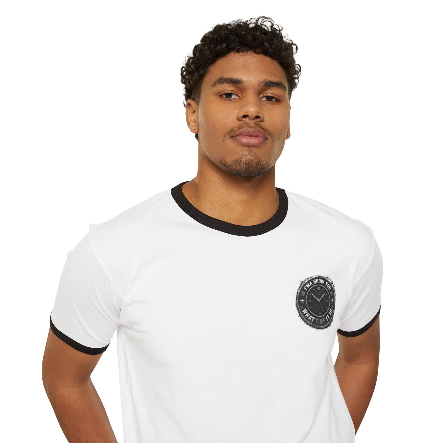 Vintage Black Rose Ringer T-Shirt