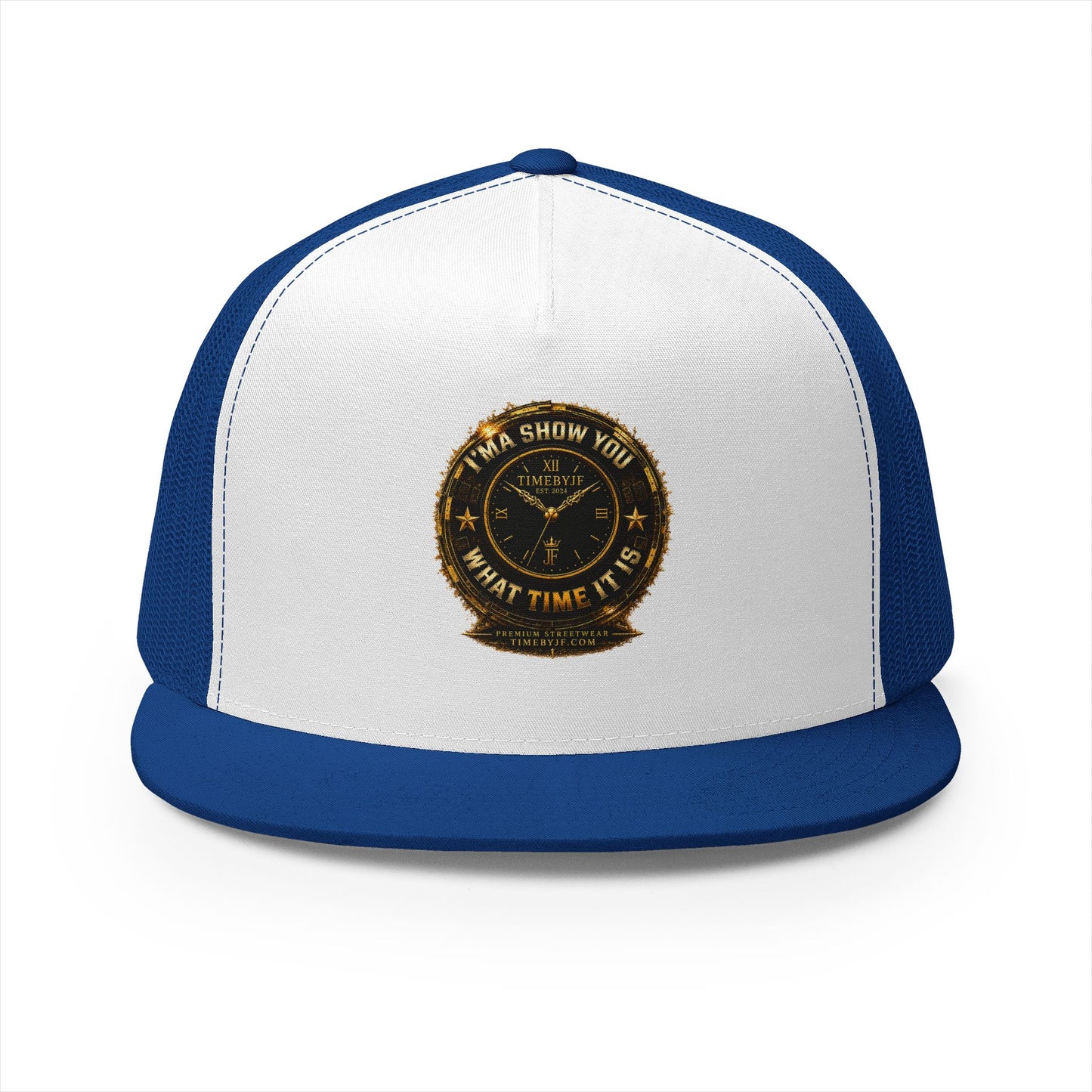 Vintage Sheriff Badge Trucker Cap — "I'ma Show You What Time It Is" Mesh Snapback