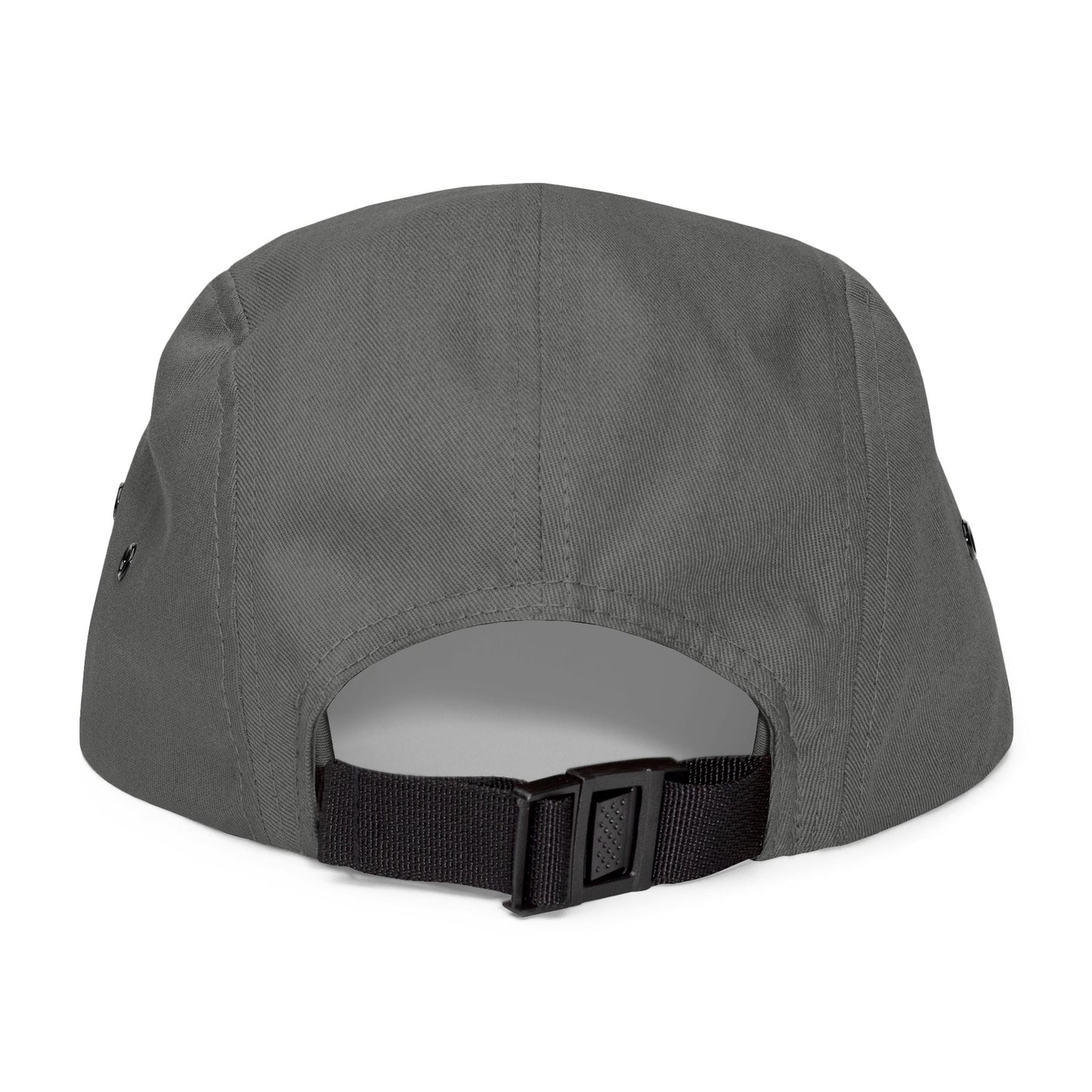 Embroidered Compass Badge 5-Panel Cap — Khaki Outdoor Adventure Hat