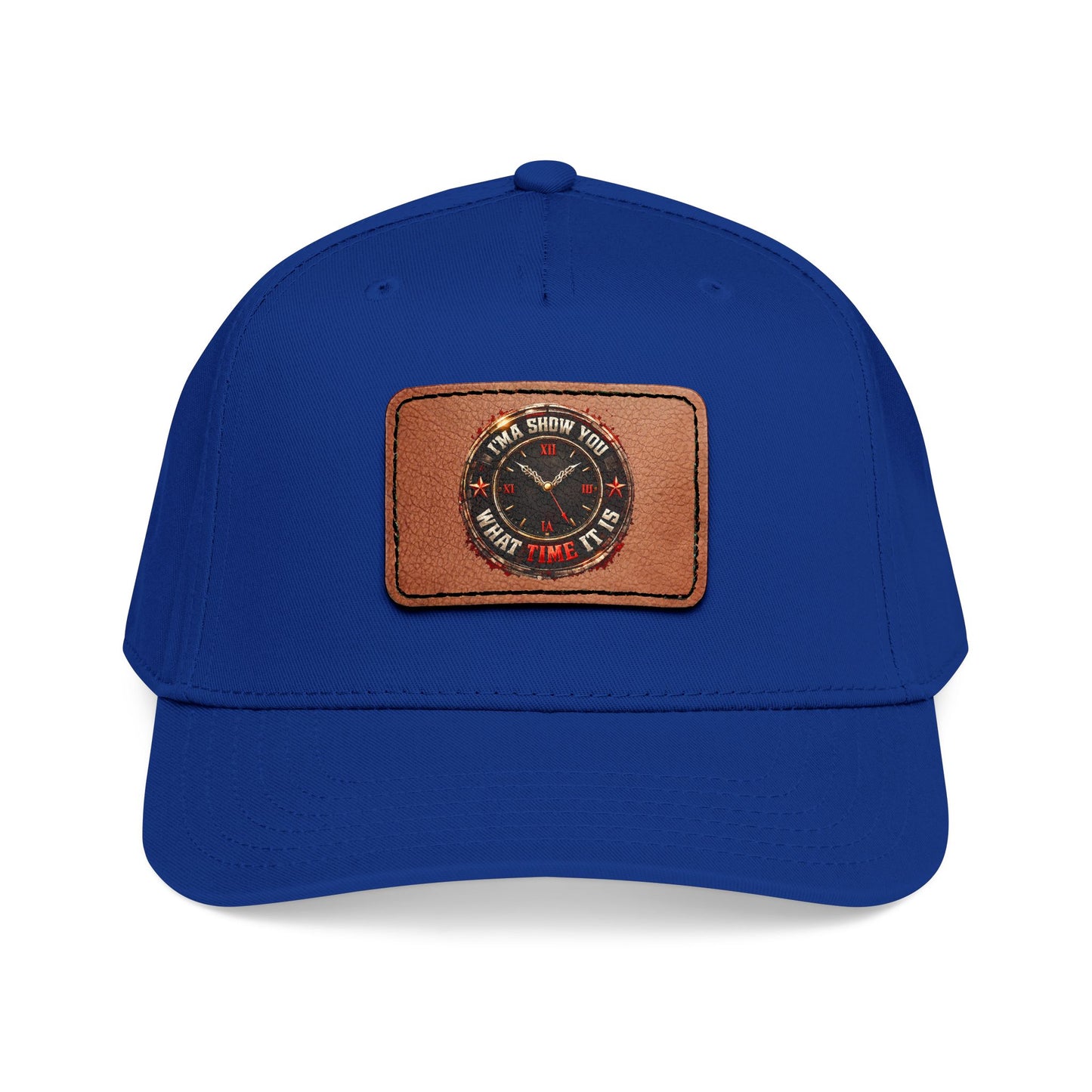 Vintage Compass Leather Patch Baseball Cap
