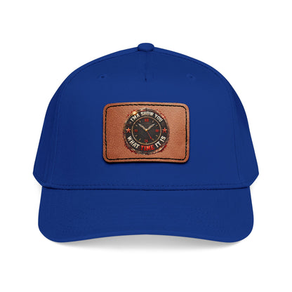 Vintage Compass Leather Patch Baseball Cap