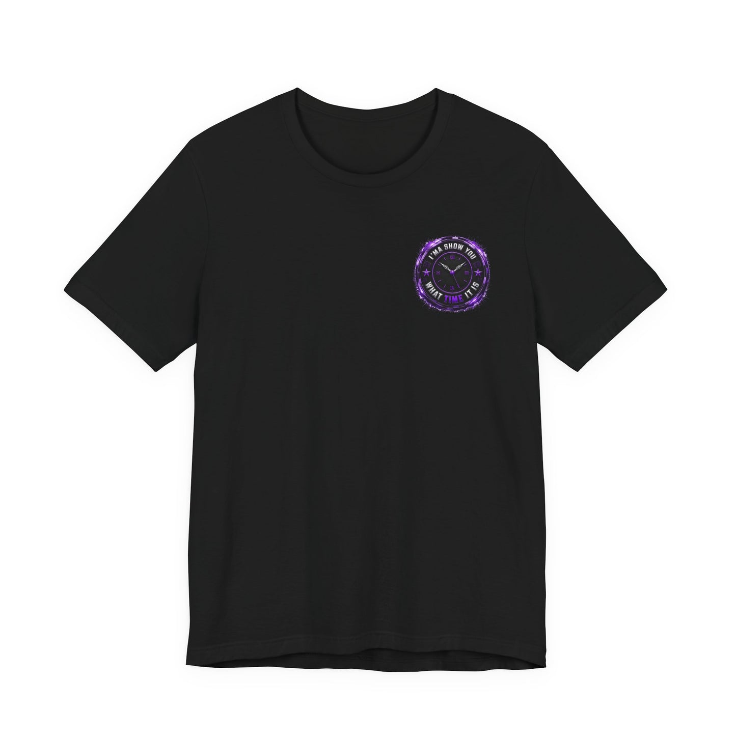 Pocket Cosmic Clock Tee — "Time to Glow" Graphic T‑Shirt