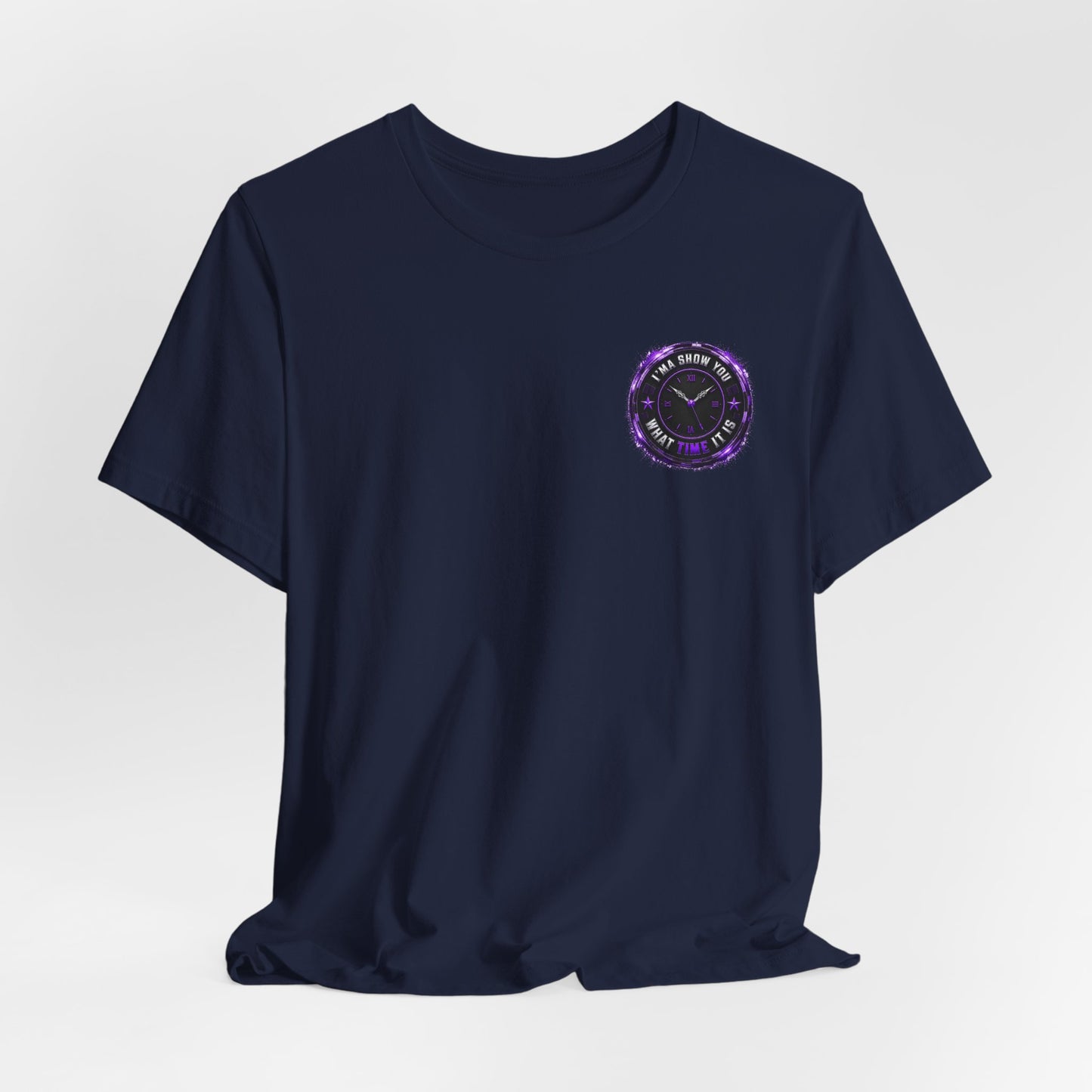 Pocket Cosmic Clock Tee — "Time to Glow" Graphic T‑Shirt