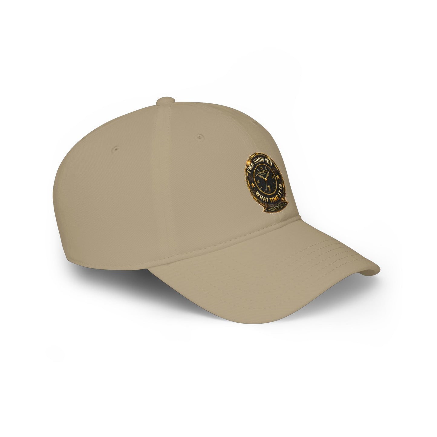 Low Profile Baseball Cap — Vintage Ship Wheel Clock Design