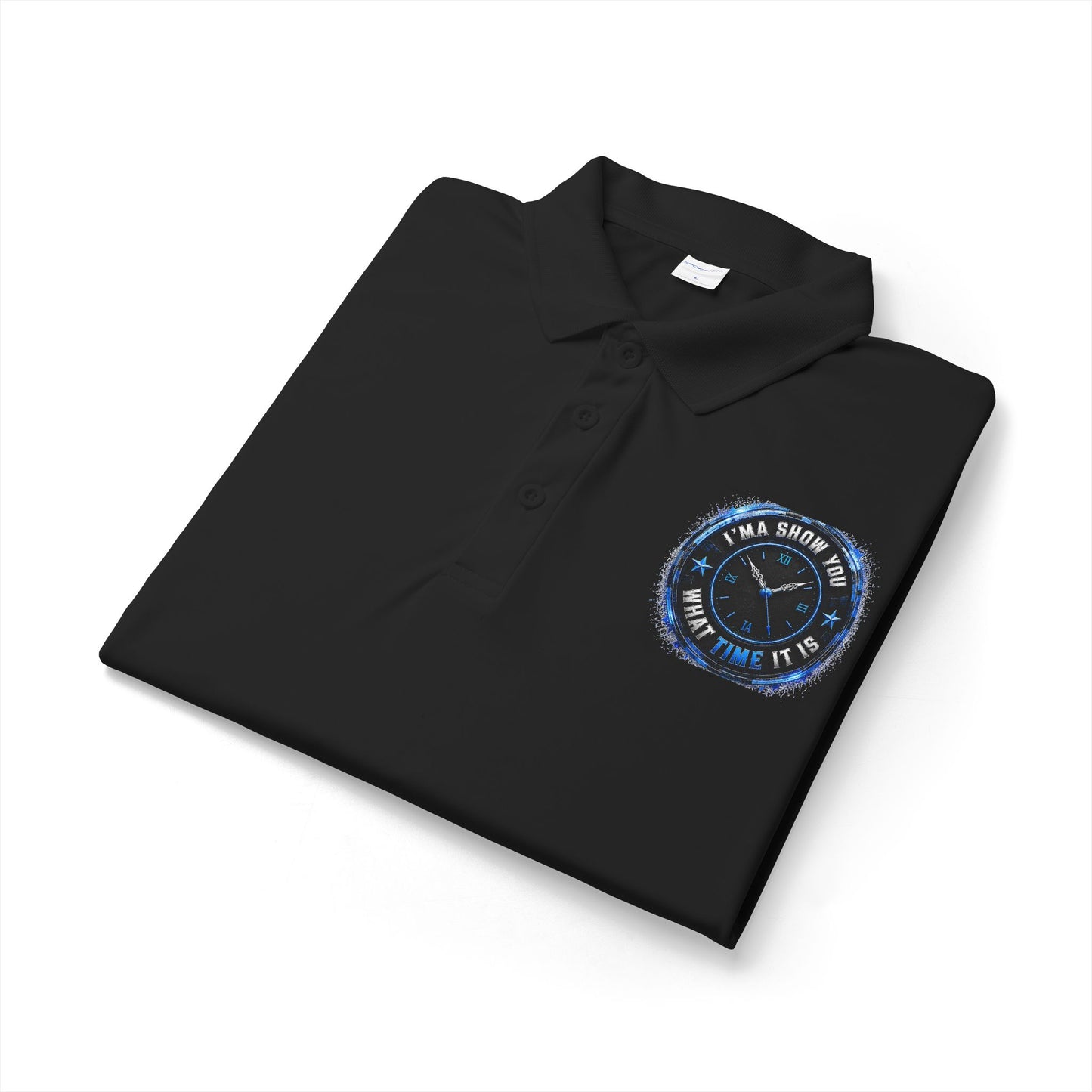 Embroidered 'I'm Shore This Time Is' Nautical Polo
