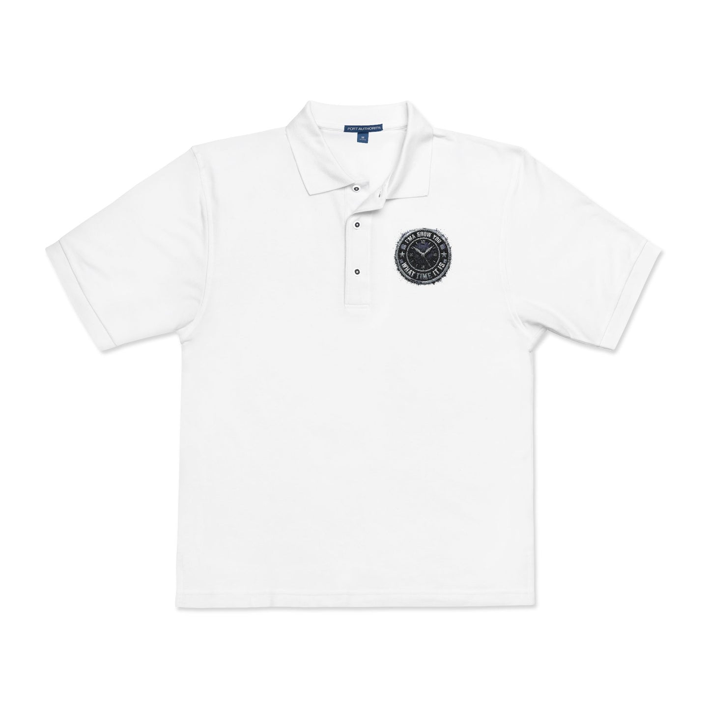 Embroidered Compass Logo Polo — Casual Nautical Work Shirt