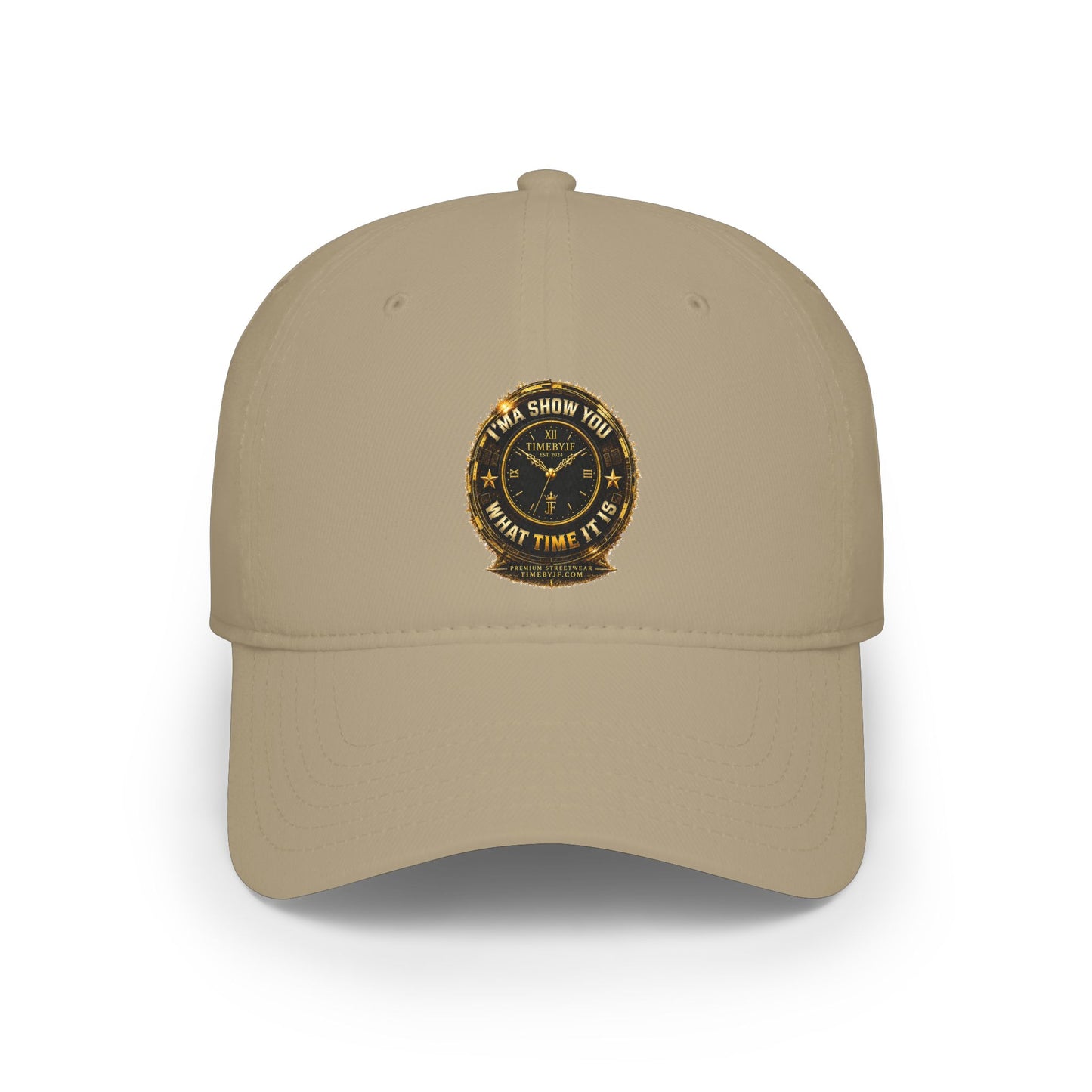 Low Profile Baseball Cap — Vintage Ship Wheel Clock Design