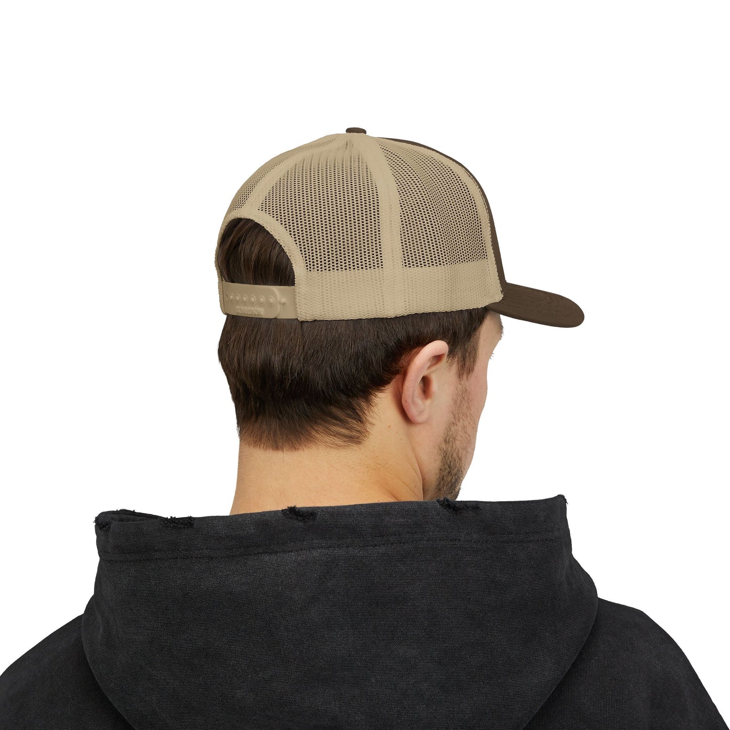 Trucker Cap — Distressed Round Patch 'Don't Ask Me' Vintage Logo