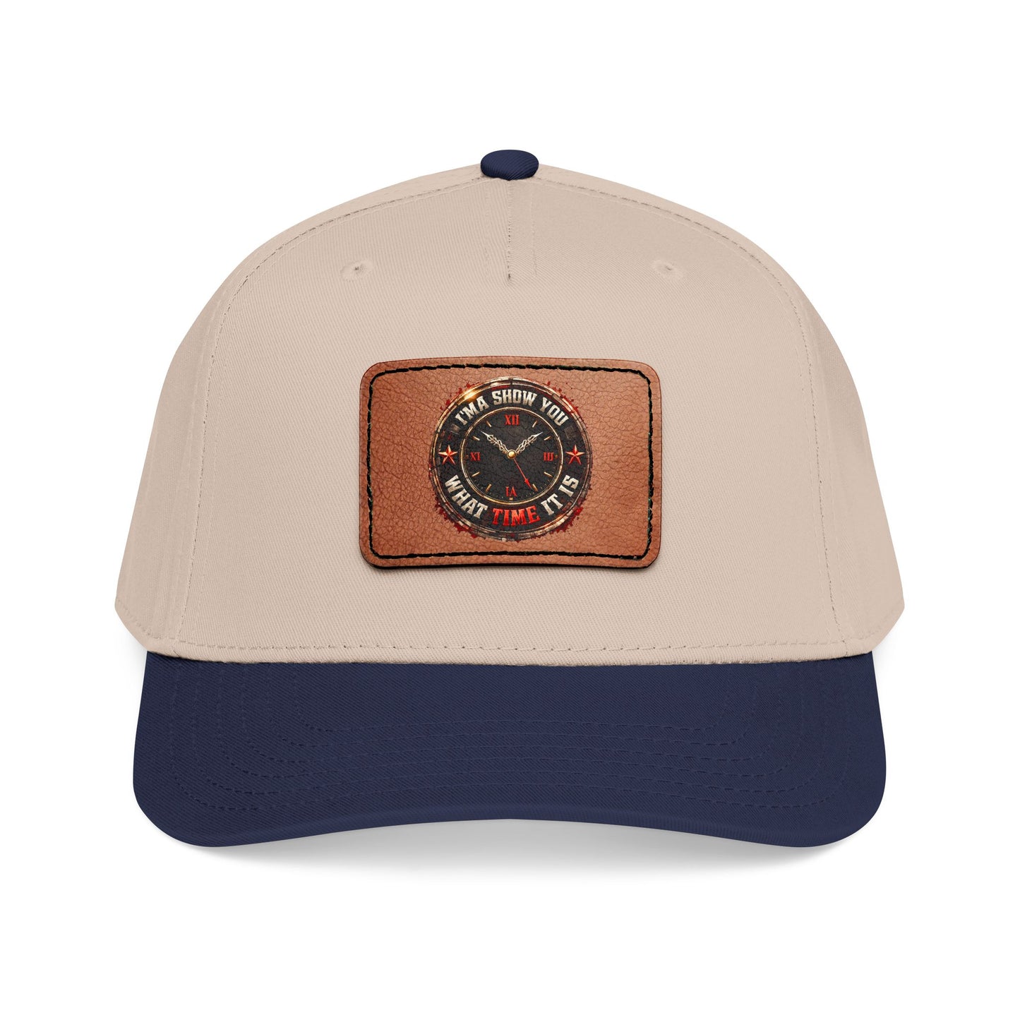 Vintage Compass Leather Patch Baseball Cap