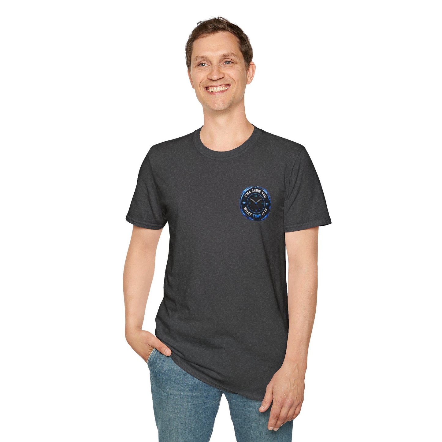 Vintage Compass Badge T-Shirt — "Take Your Time" Minimal Travel Tee