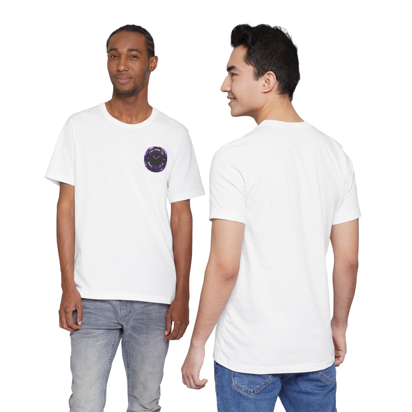 Pocket Cosmic Clock Tee — "Time to Glow" Graphic T‑Shirt